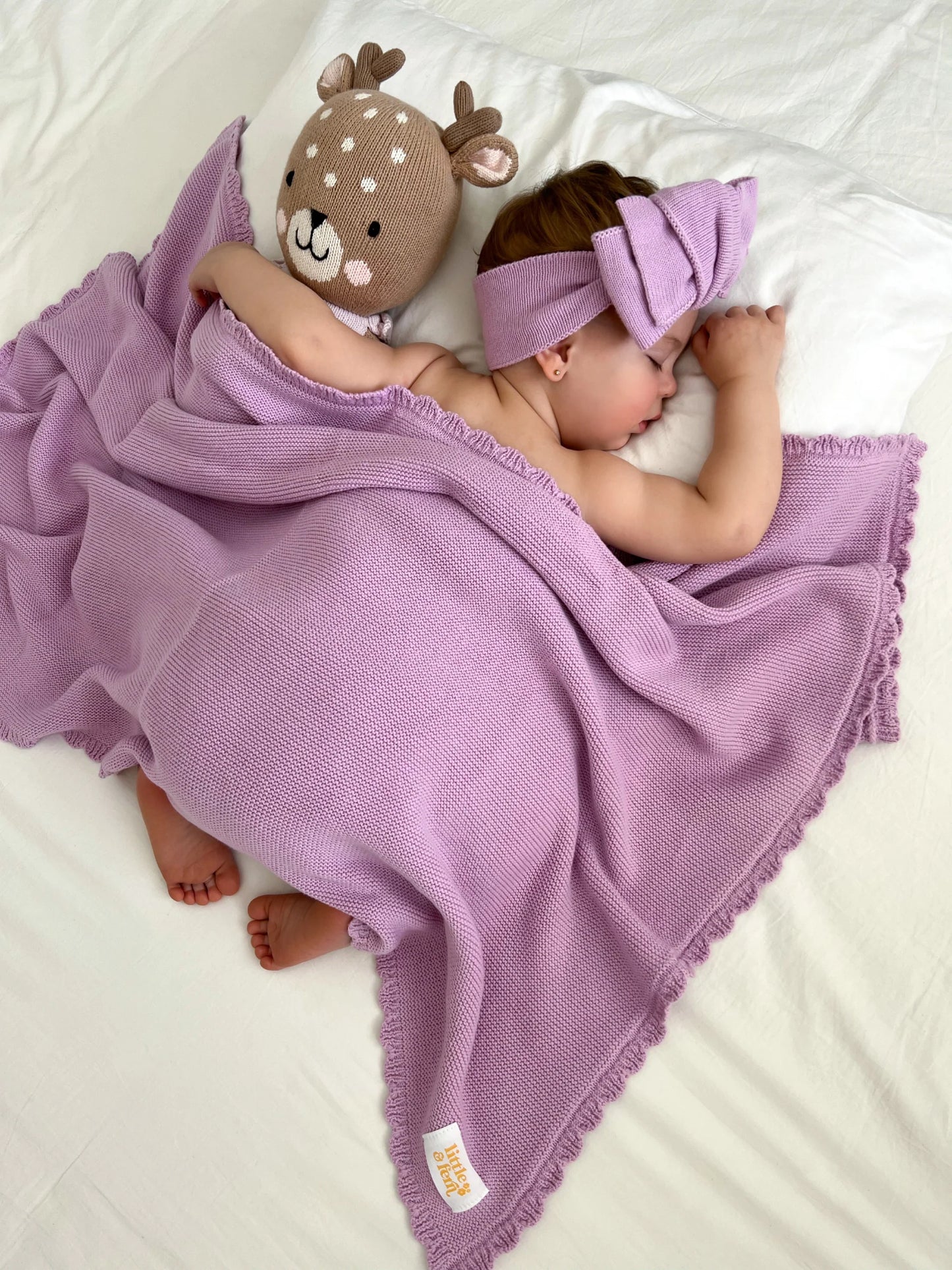 Heirloom Knit Blanket | Lilac