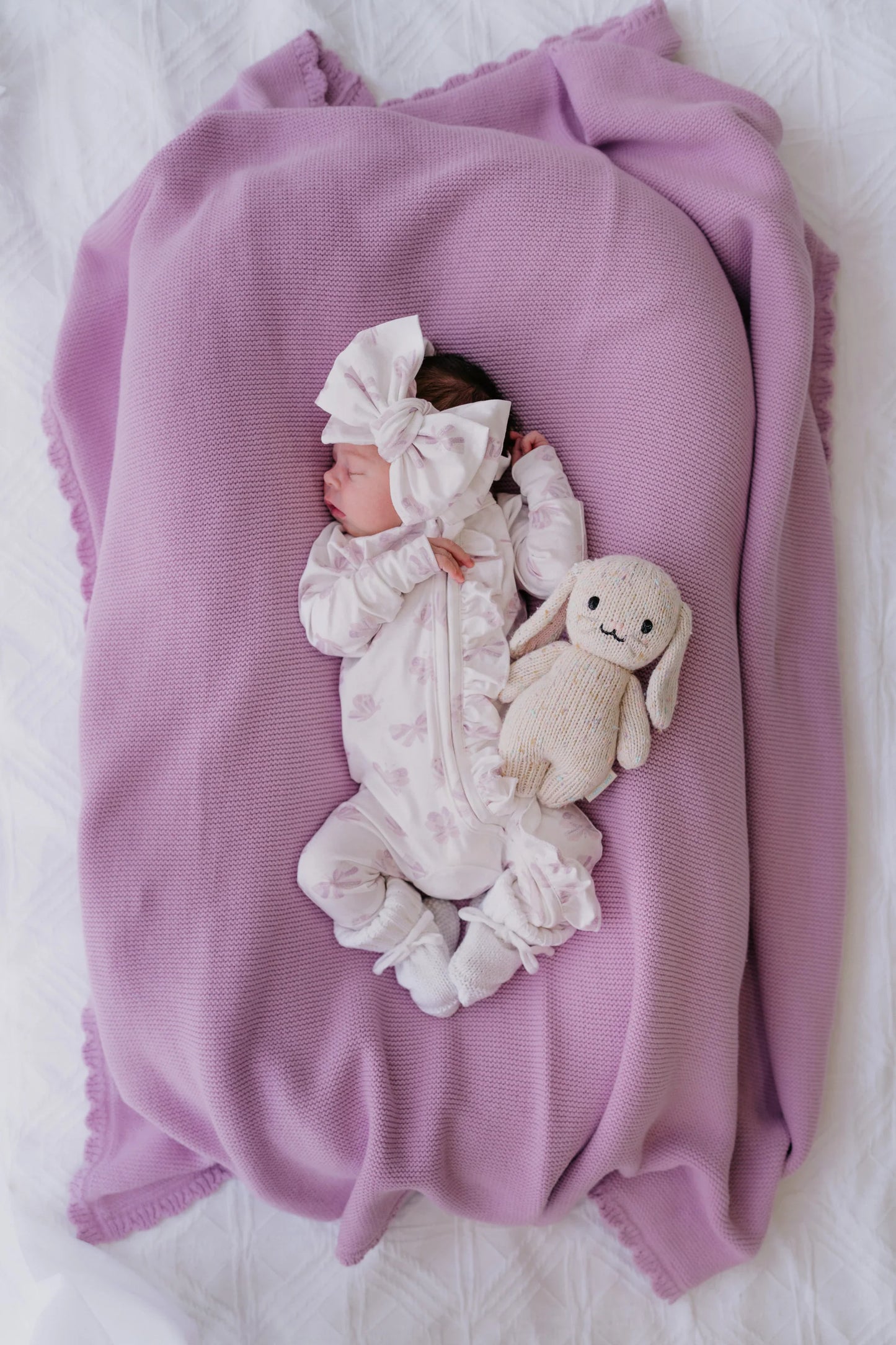 Heirloom Knit Blanket | Lilac