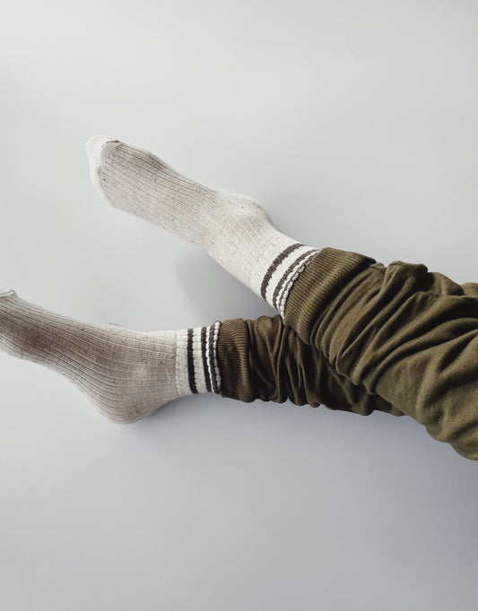 Ivory Varsity Sock