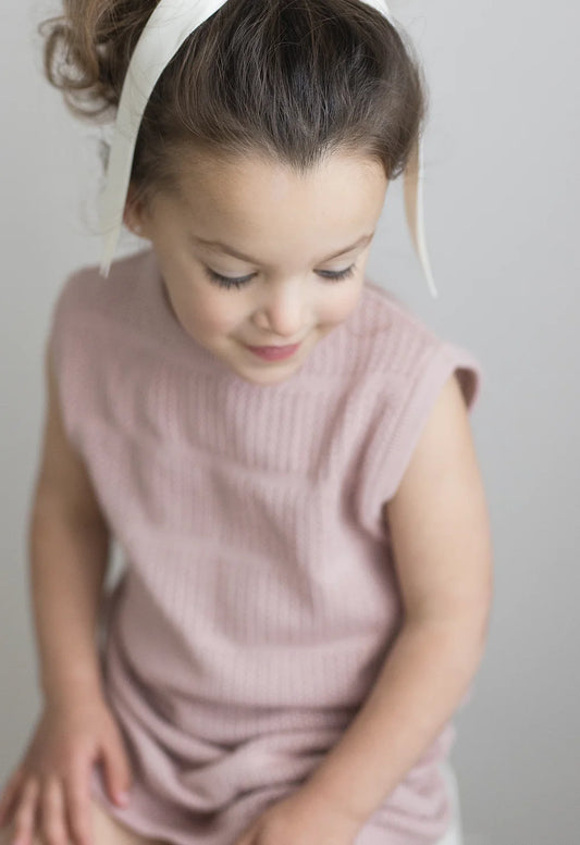 Pointelle Knit Dress (Mauve)