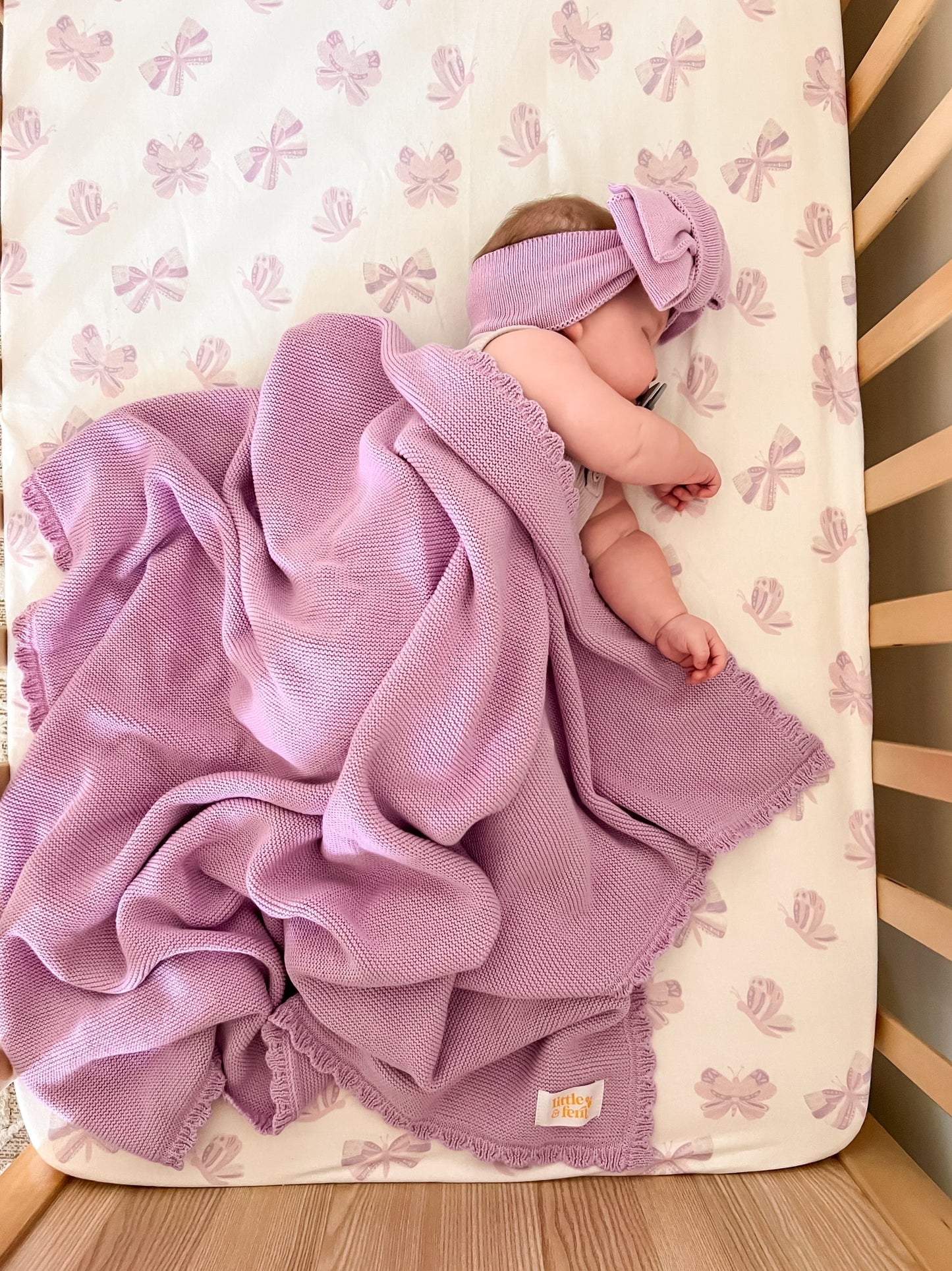Heirloom Knit Blanket | Lilac